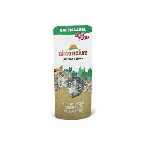 Almo Nature Лакомство для кошек 'Куриное филе', 99% мяса (Green Label Mini Food Chicken Fillet) 0,003 кг