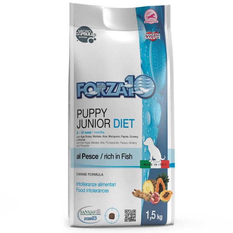 Сухой корм Forza10 Puppy Junior Diet для щенков и собак в период беременности и лактации при аллергии из рыбы - 1,5 кг