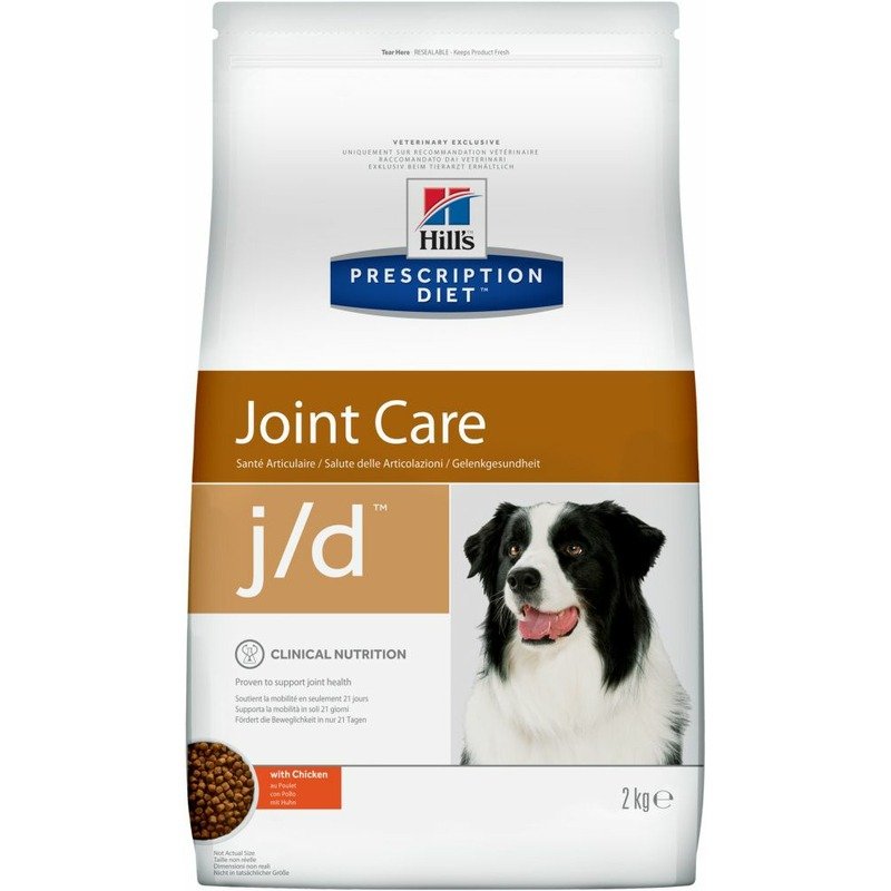 Hills Hills Prescription Diet Dog j/d Joint Care сухой диетический корм для собак при заболеваниях суставов и опорно-двигательного аппарата, с курицей - 2 кг