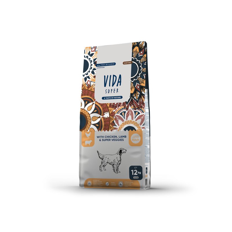 VIDA Super VIDA Super корм для взрослых собак средних и крупных пород с курицей, ягненком и овощами (2 кг)