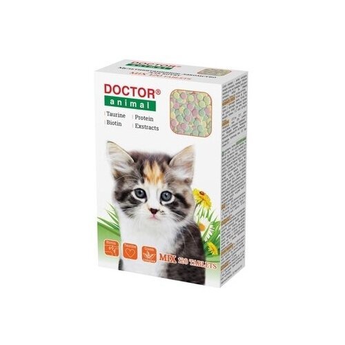 Бионикс Мультивитаминное лакомство Doctor Animal Mix для котят 120 таблеток 116096 0,036 кг 54182 (10 шт)