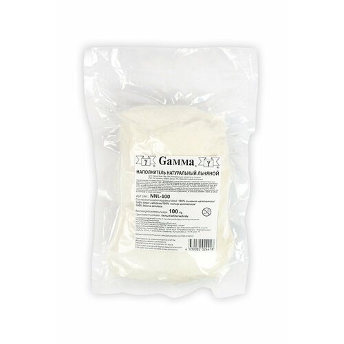 Gamma Наполнитель натуральный льняной NNL-100 100% льняная целлюлоза 100 г ± 4 г белый