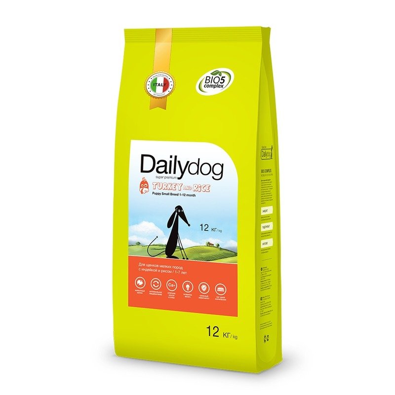 Dailydog Dailydog Puppy Small Breed Turkey and Rice сухой корм для щенков мелких пород, с индейкой и рисом