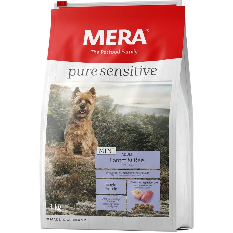 MERA Сухой корм Mera Pure Sensitive Mini Adult Lamm & Reis для взрослых собак мелких пород с ягненком и рисом - 1 кг