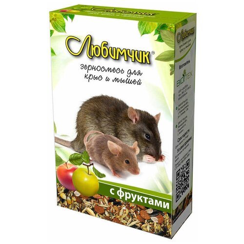 Любимчик 0.4 кг д/крыс и мышей фрукты
