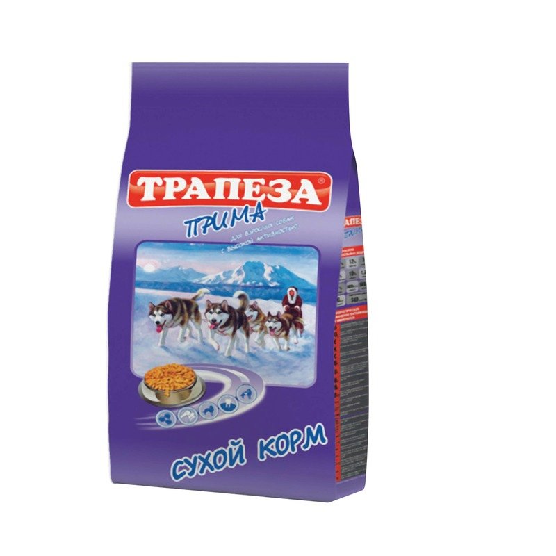 ТРАПЕЗА Трапеза Prima сухой корм для собак с высокой активностью, с говядиной - 2,5 кг