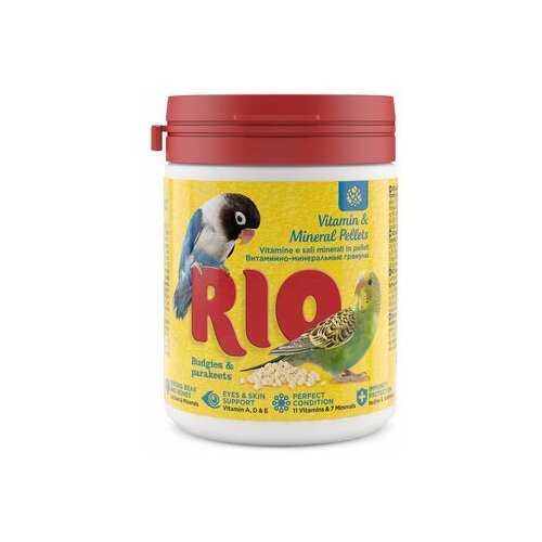 Рио Витаминно-минеральные гранулы для волнистых и средних попугаев 0,12 кг 43522 (2 шт)