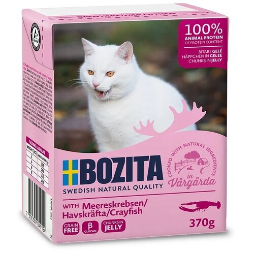 Влажный корм для кошек Bozita с лангустом 370 г (кусочки в желе)