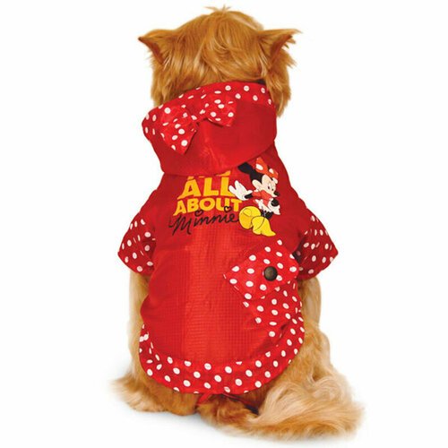Дождевик для собак Disney Minnie, размер XS / Одежда для мелких пород / Костюм для животных /