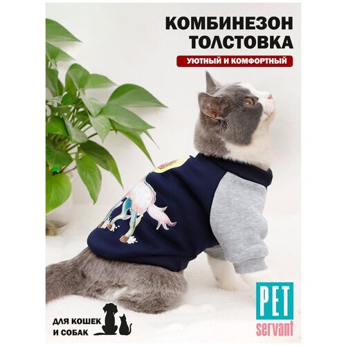 Комбинезон толстовка для животных, одежда для кошек зимняя и собак мелких средних крупных пород P0037-06-XL PET SERVANT