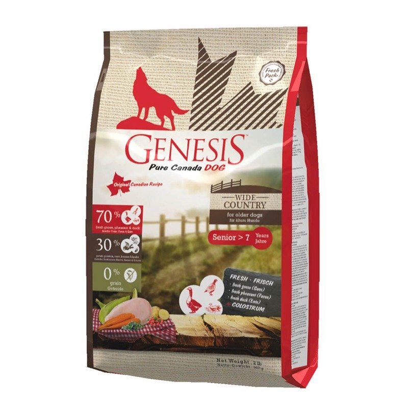 GENESIS Genesis Pure Canada Wide Country Senior для пожилых собак всех пород с мясом гуся, фазана, утки и курицы - 907 г