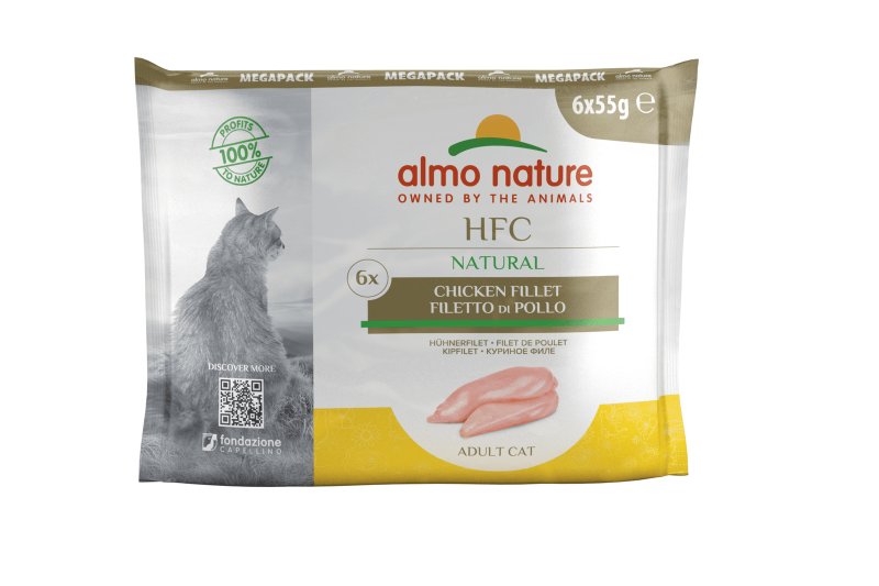 Almo Nature консервы Almo Nature консервы набор паучей с куриным филе для кошек (6x55 гр) (2,64 кг)
