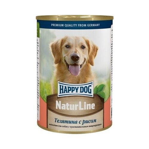 Happy dog Кусочки в фарше для собак - телятина с рисом 0,41 кг 50958 (18 шт)