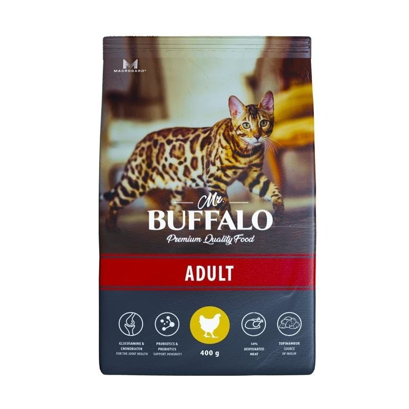 Mr.Buffalo Mr.Buffalo сухой корм с курицей для взрослых котов и кошек (1,8 кг)
