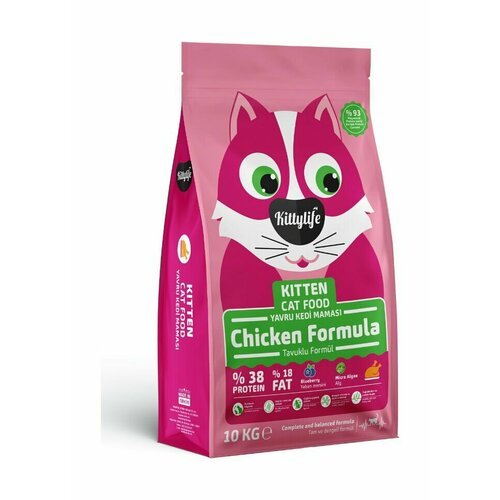 Kittylife - Сухой корм для котят, с курицей и рисом pp62762 2 кг