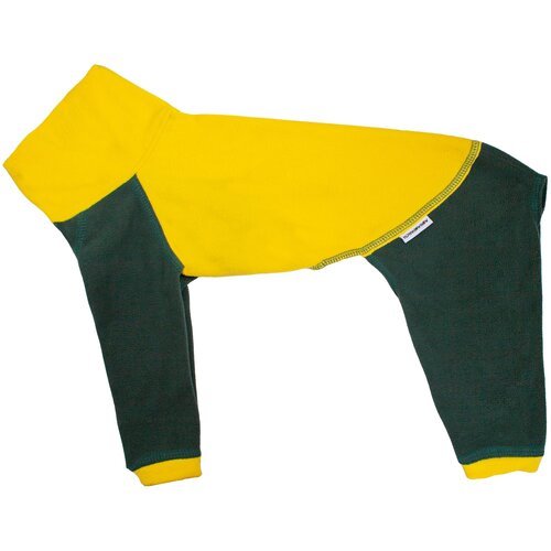Флисовый комбинезон для собак , цвет желто-зеленый, размер S2.