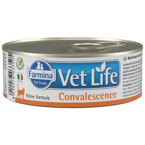 FARMINA вет. корма ВИА Консервы для кошек в период выздоровления VET LIFE 10858, 0,085 кг (26 шт)