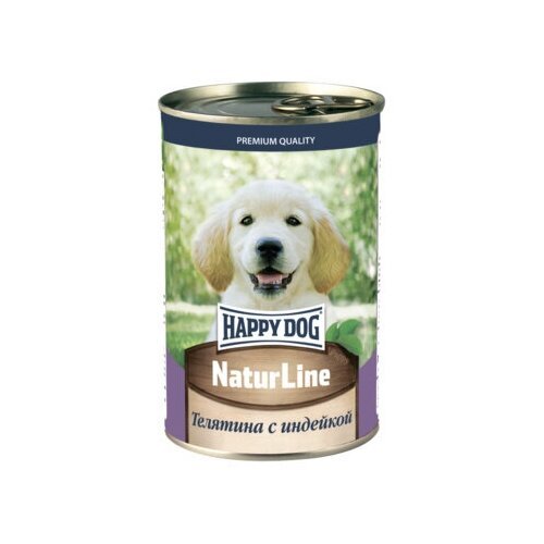 Happy dog Консервы для щенков Телятина с печенью сердцем и рисом 0,41 кг 51118