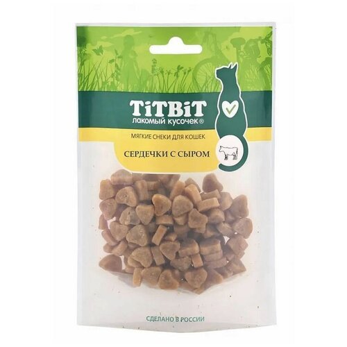 TitBit (ТитБит) Мягкие снеки Сердечки с Сыром для кошек 50 г
