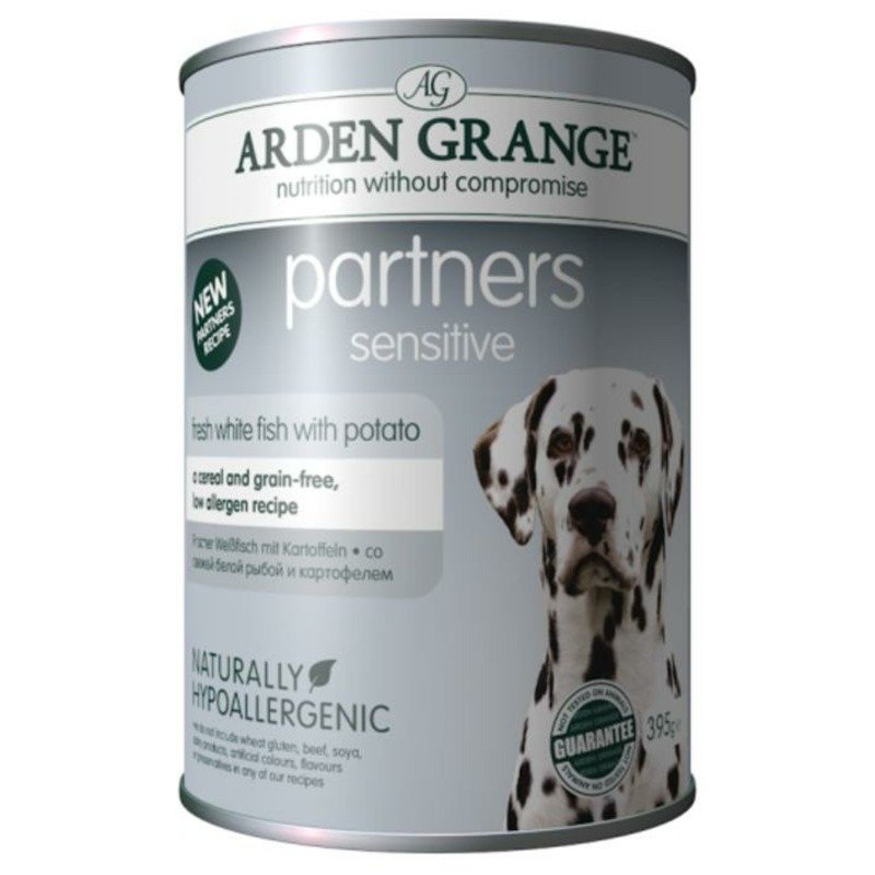 ARDEN GRANGE Arden Grange Fish & Potato влажный корм для взрослых собак всех пород с чувствительной кожей и системой пищеварения с рыбой и картофелем - 6 шт х 395 г