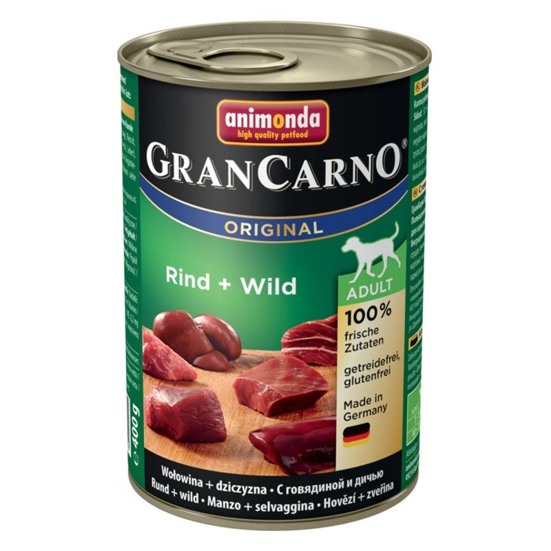 Animonda Animonda Gran Carno Original Adult влажный корм для собак, фарш из говядины и дичи, в консервах - 400 г