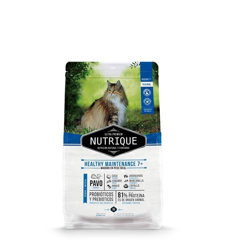 Vitalcan Nutrique Cat Healthy Mant +7 сухой корм для пожилых кошек, с индейкой