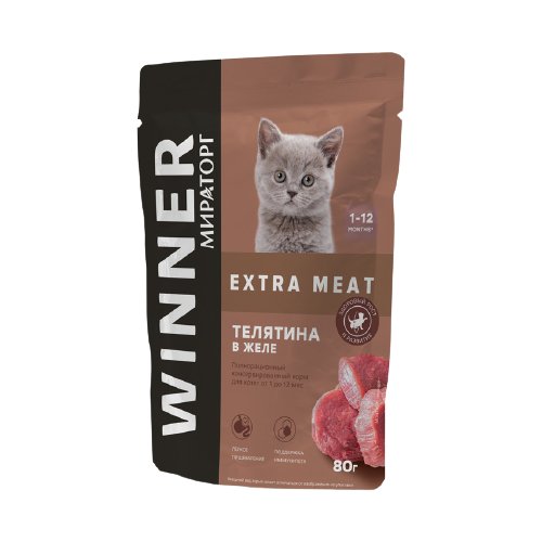 Extra Meat для котят с телятиной в желе