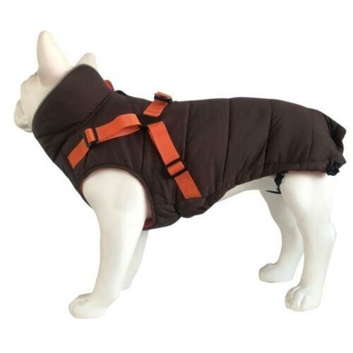Попона OUTDOOR Active для собак, утепленная со шлейкой, L, 35см