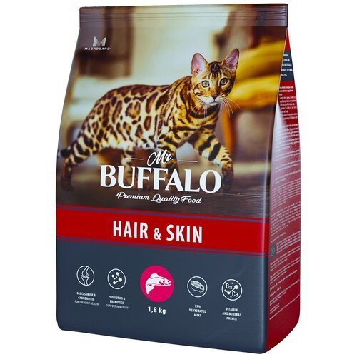 Mr. Buffalo ADULT HAIR & SKIN для кошек лосось 1,8кг