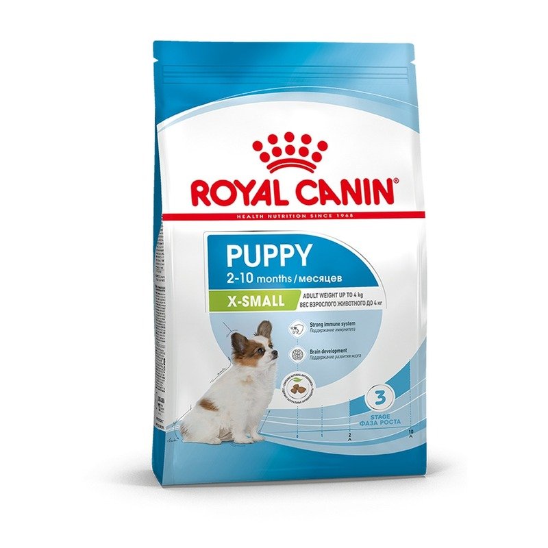 ROYAL CANIN Royal Canin X-Small Puppy полнорационный сухой корм для щенков миниатюрных пород до 10 месяцев - 500 г