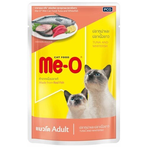 Влажный корм для кошек Me-O с тунцом 80 г (кусочки в желе)