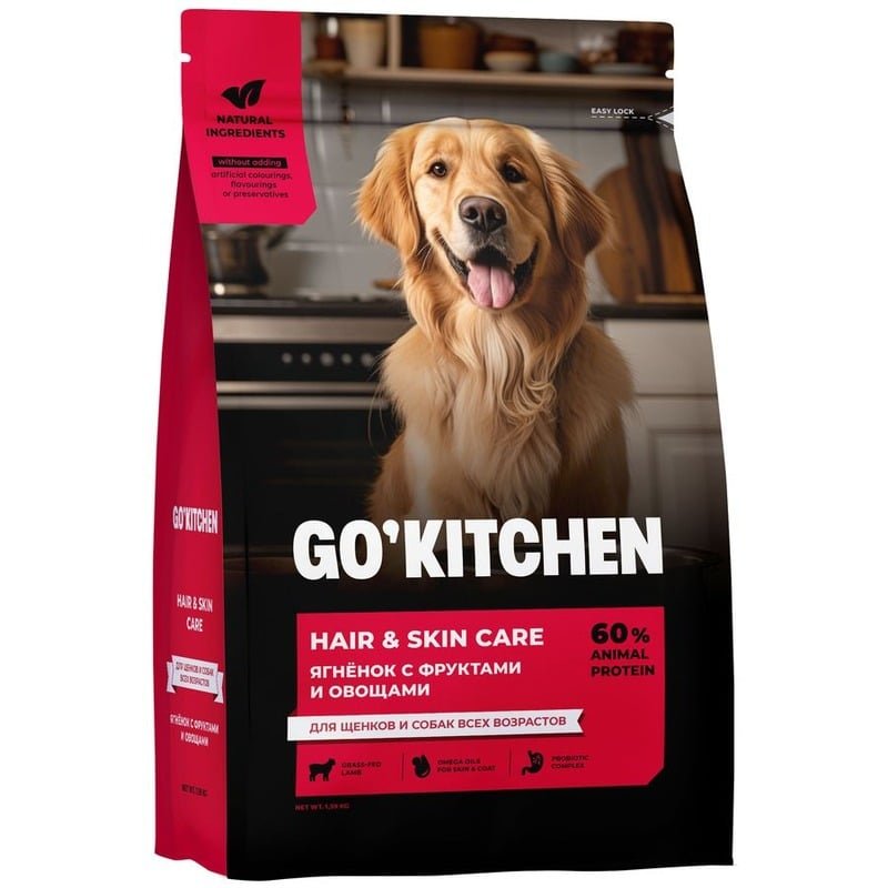 Go Kitchen сухой корм для щенков и собак всех возрастов, с ягненком - 1,59 кг