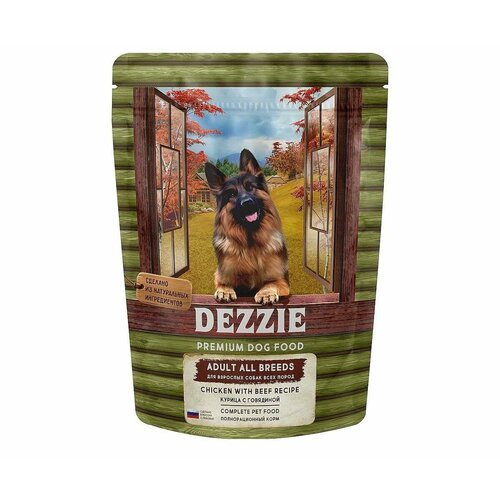 Сухой корм Dezzie для собак курица и говядина adult dog 800г 5659040