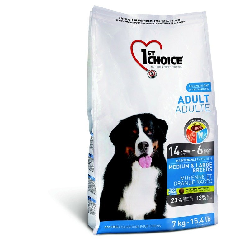 1st CHOICE 1st Choice Adult для взрослых собак средних и крупных пород с курицей - 7 кг