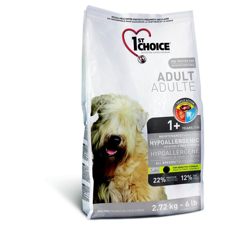 1st CHOICE 1st Choice Adult для взрослых собак гипоаллергенный с уткой и картофелем - 6 кг