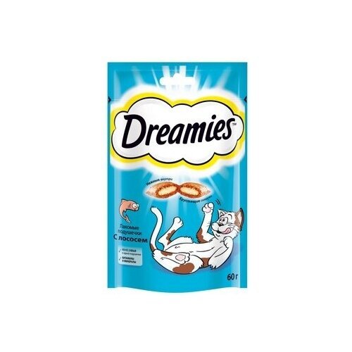 Dreamies Лакомые подушечки для кошек с лососем 7554 10227849 0,06 кг 22973 (26 шт)