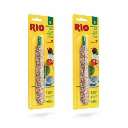 Rio Лакомство Минеральная палочка для всех видов птиц Mineral stick, 65 г, 2 штуки
