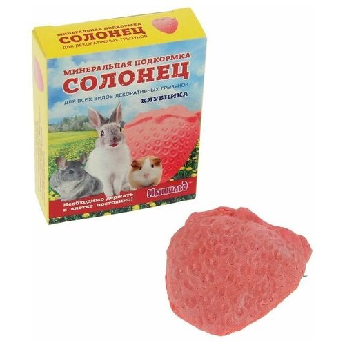 Солонец 'Клубника' для грызунов, 50 г, коробка