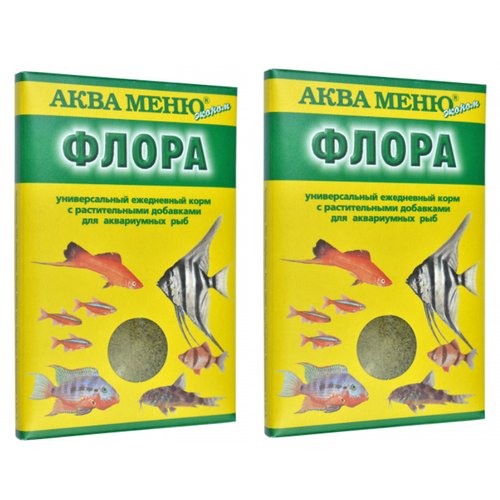 Ежедневный корм Аква Меню Флора для рыб с растительными добавками, 30 гр, 2 шт