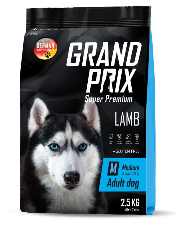 Корм для собак Grand prix Medium ягненок, 2,5 кг