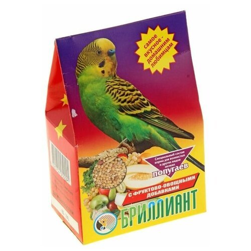 Бриллиант Корм 'Бриллиант' для попугаев, с фруктово-овощными добавками, 400 г