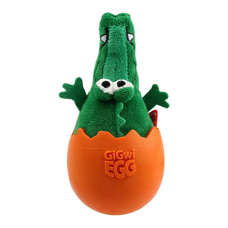 GiGwi GiGwi игрушка 'Крокодил' неваляшка с пищалкой, текстиль/резина (138 г)