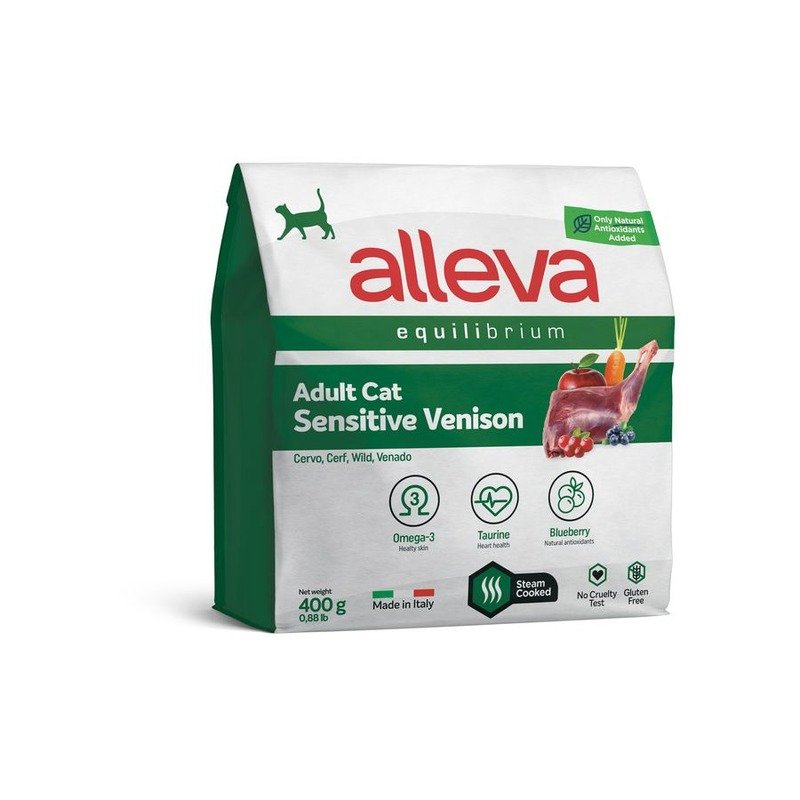 Alleva Equilibrium Sensitive Venison Adult Cat сухой корм для взрослых кошек при чувствительном пищеварении с ОЛЕНИНОЙ - 400 кг