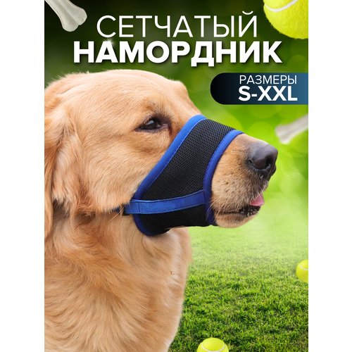 Намордник для собак синий 2XL