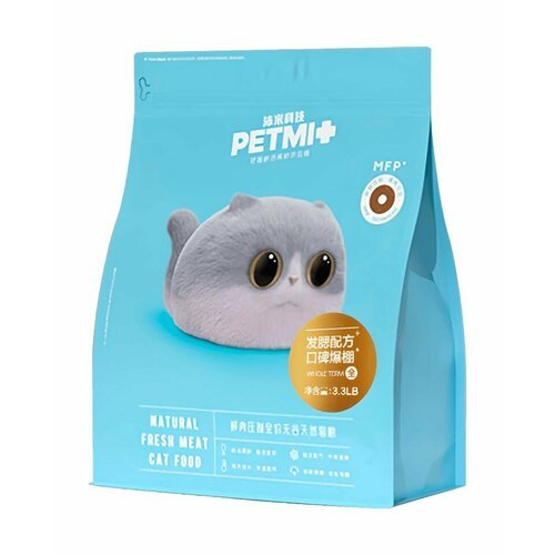 PetMi Big Cat Hair Care - Сухой корм для взрослых кошек крупных пород, для красивой шерсти (1,5 кг)