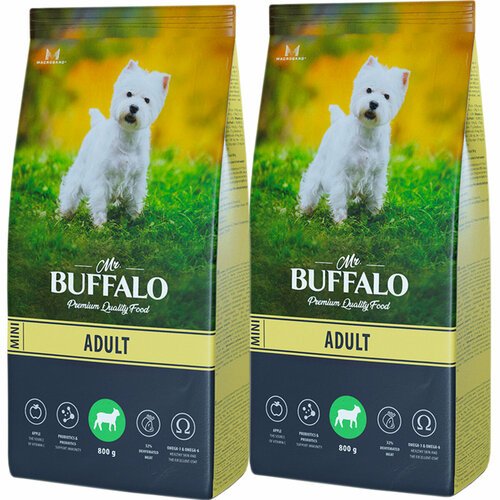 MR.BUFFALO ADULT MINI для взрослых собак маленьких пород с ягненком (0,8 + 0,8 кг)