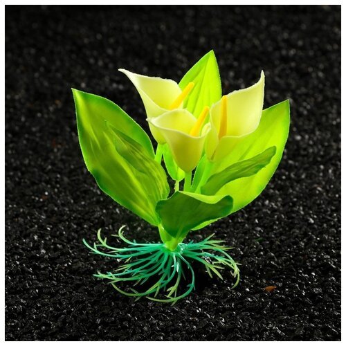 Пижон Аква Растение искусственное аквариумное, светящееся, 10 см, зелёное