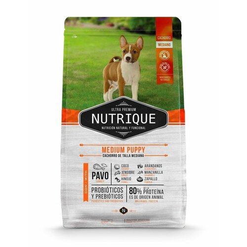 Сухой корм Vitalcan Nutrique Dog Puppy для щенков средних пород, с индейкой, 12 кг