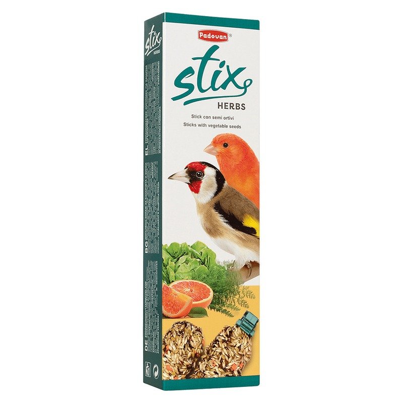 Лакомство палочки Padovan Stix Herbs для канареек антистрессовые с травами - 80 г