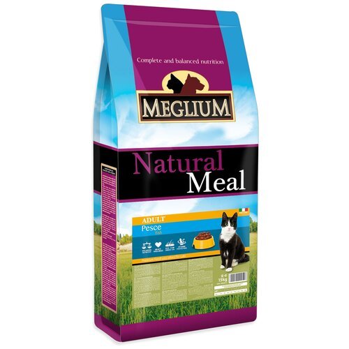 Сухой корм для кошек Meglium с рыбой 15 кг